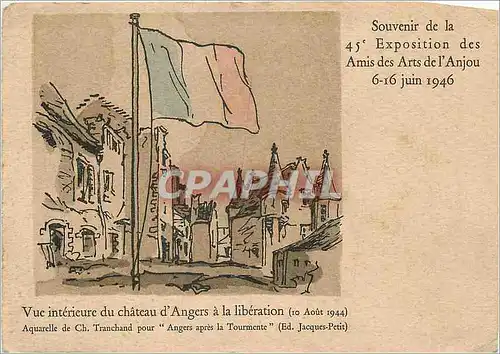 Moderne Karte Souvenir de la 45e Exposition des Amis des Arts de l'Anjou 6 au 16 Juin 1946 Vue interieure du C