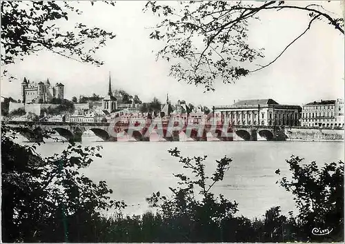 Moderne Karte Saumur (Maine et Loire) Vue Panoramique