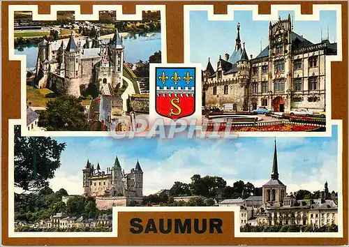 Cartes postales moderne Saumur (Maine et Loire) Les Merveilles du Val de Loire Le Chateau (XIVe XVIe Siecle)L'Hotel de V