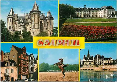 Cartes postales moderne Saumur (Maine et Loire) Les Merveilles du Val de Loire Le Chateau (XIVe XVIe Siecle) L'Ecole d'A
