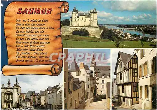 Cartes postales moderne Saumur (Maine et Loire) Les Merveilles du Val de Loire Le Chateau (XIVe XVIe Siecle) La Place et