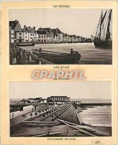 Cartes postales Le Croisic Les Quais Etablissement des Bains Bateaux