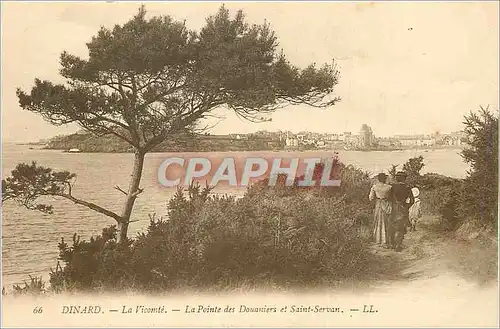 Cartes postales Dinard La Vicomte La Pointe des Douaniers et Saint Servan