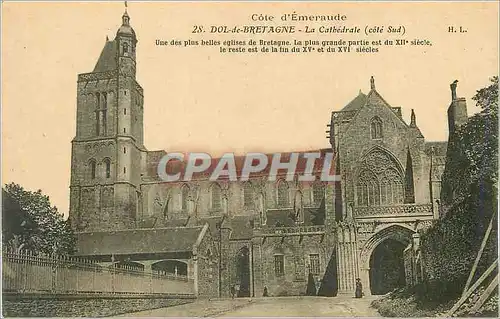 Ansichtskarte AK Dol de Bretagne Cote d'Emeraude La Cathedrale (Cote Sud) Une des plus Belles Eglise de Bretagne