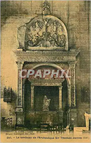 Cartes postales Dol Le Tombeau de l'Archeveque Sir Thomas James (1507) (carte toilee)