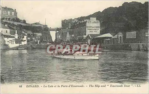 Cartes postales Dinard La Cale et la Porte d'Emeraude Hotel de la Vallee Bateau