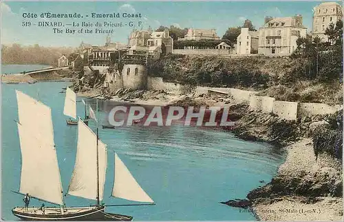 Cartes postales Dinard Cote d'Emeraude La Baie du Prieure Bateau Voilier