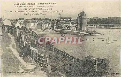Cartes postales Saint Servan sur Mer Cote d'Emeraude Les Bords de la Route La Cale La Tour Solidor edifiee en 13