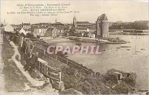 Cartes postales Saint Servan sur Mer Cote d'Emeraude Les Bords de la Route La Cale La Tour Solidor edifiee en 13