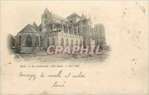 Ansichtskarte AK Dol La Cathedrale Cote Nord (carte 1900)