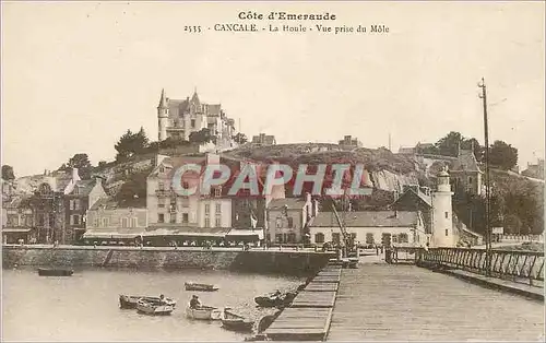 Ansichtskarte AK Cancale Cote d'Emeraude La Houle Vue prise du Mole