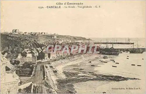 Ansichtskarte AK Cancale Cote d'Emeraude La Houle Vue Generale Bateaux