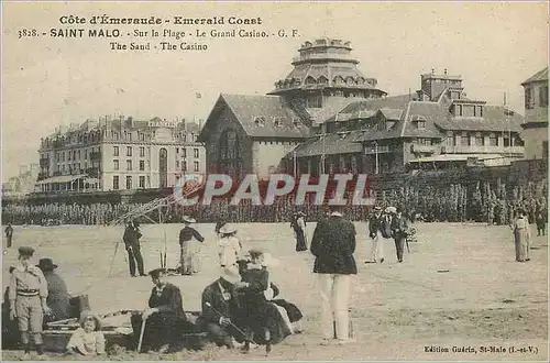 Cartes postales Saint Malo Cote d'Emeraude Sur la Plage Le Grand Casino