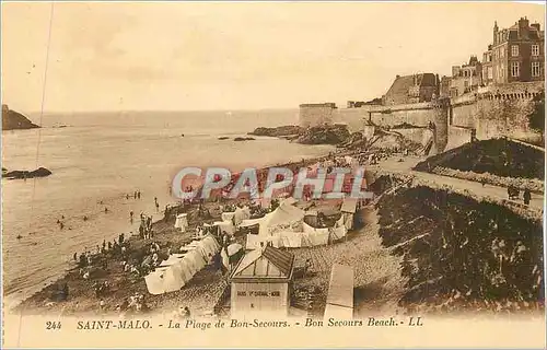 Cartes postales Saint Malo La Plage de Bon Secours