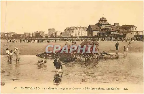 Ansichtskarte AK Saint Malo La Grande Plage et le Casino