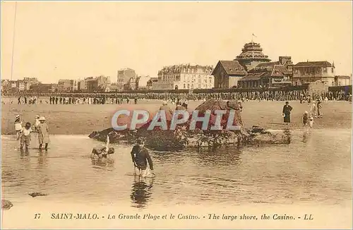 Cartes postales Saint Malo La Grande Plage et le Casino