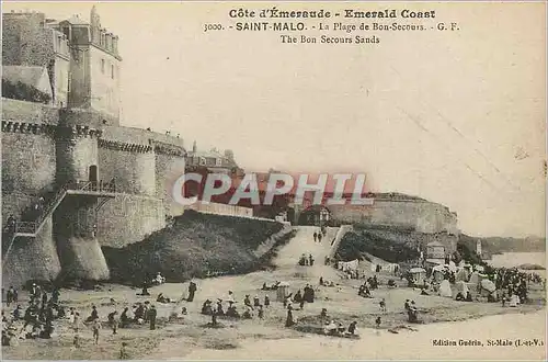 Ansichtskarte AK Saint Malo Cote d'Emeraude La Plage Bon Secours