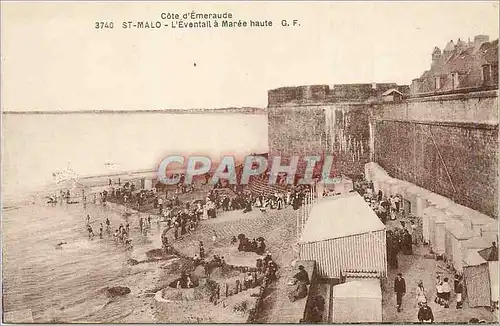 Ansichtskarte AK Saint Malo Cote d'Emeraude L'Eventail a Maree Haute