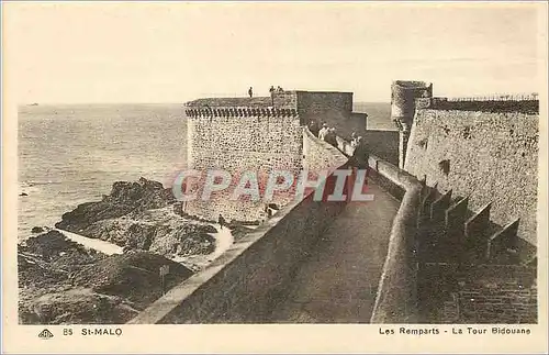 Ansichtskarte AK Saint Malo Les Remparts La Tour Bidouane