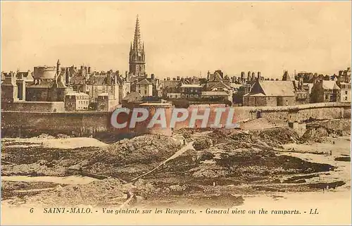 Ansichtskarte AK Saint Malo Vue Generale sur les Remparts