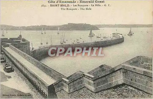 Ansichtskarte AK Saint Malo Cote d'Emeraude Les Remparts Le Mole