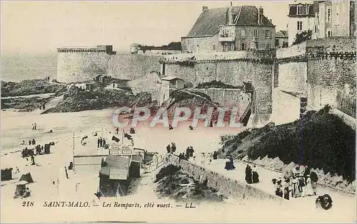 Cartes postales Saint Malo Les Remparts Cote Ouest