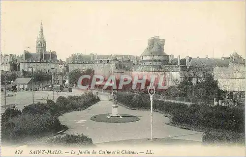Cartes postales Saint Malo Le Jardin du Casino et le Chateau