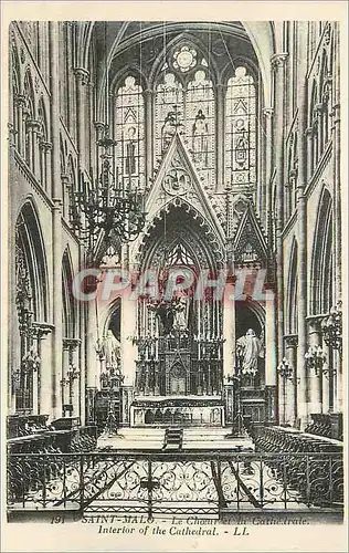 Cartes postales Saint Malo Le le Choeur et la Cathedrale