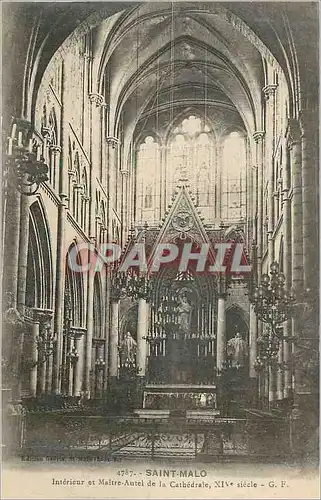 Ansichtskarte AK Saint Malo Interieur et Maitre Autel de la Cathedrale XIVe Siecle