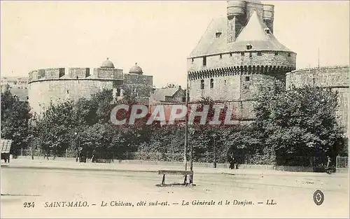 Ansichtskarte AK Saint Malo Le Chateau Cote Sud Est La Generale t le Donjon