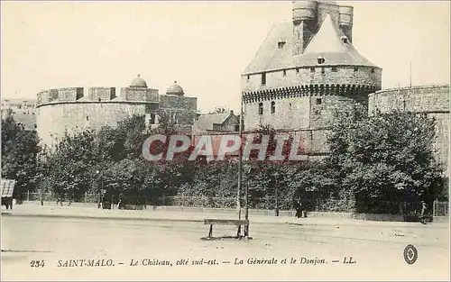 Cartes postales Saint Malo Le Chateau Cote Sud Est La Generale t le Donjon