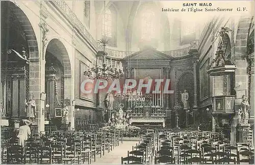 Ansichtskarte AK Saint Malo Interieur de l'Eglise Saint Sauveur