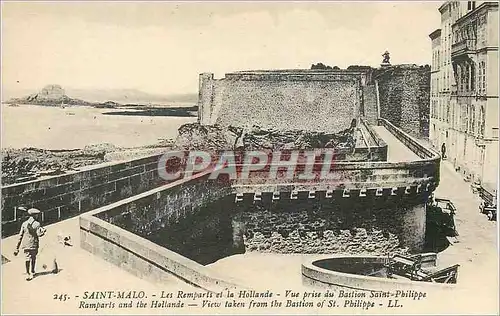 Ansichtskarte AK Saint Malo Les Remparts et la Hollande Vue prise du Bastion Saint Philippe