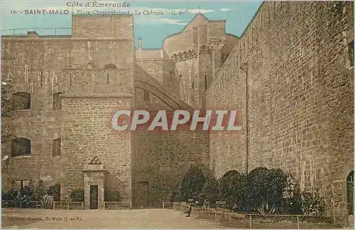 Cartes postales Saint Malo Cote d'Emeraude Place Chateaubriand Le Chateau