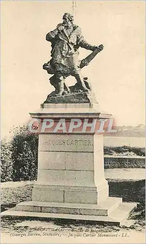 Ansichtskarte AK Saint Malo Statue de Jacques Cartier