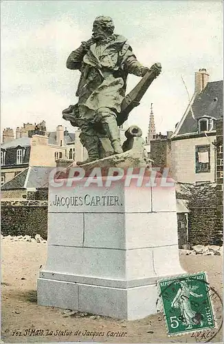 Ansichtskarte AK St Malo La Statue de Jacques Cartier