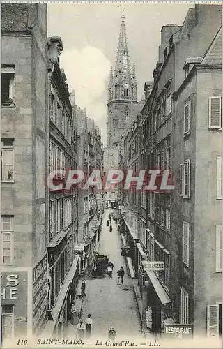 Ansichtskarte AK Saint Malo La Grande Rue Boulangerie