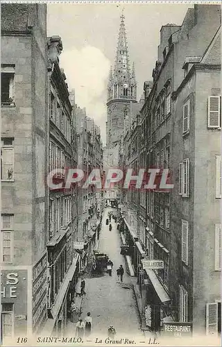 Cartes postales Saint Malo La Grande Rue Boulangerie