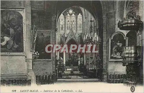 Ansichtskarte AK Saint Malo Interieur de la Cathedrale