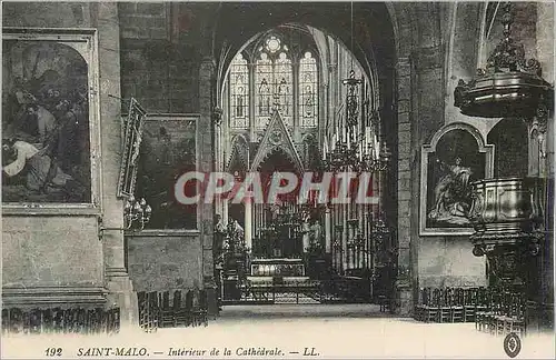Cartes postales Saint Malo Interieur de la Cathedrale