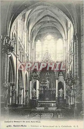 Ansichtskarte AK Saint Malo Interieur et Maitre Autel de la Cathedrale