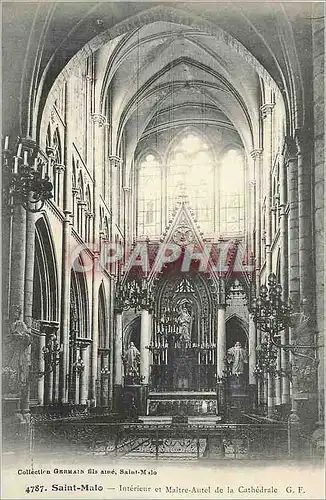 Cartes postales Saint Malo Interieur et Maitre Autel de la Cathedrale