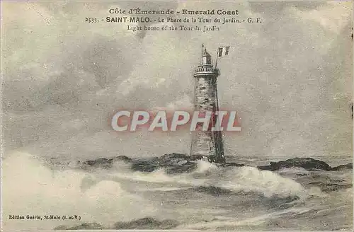 Cartes postales Saint Malo Cote d'Emeraude Le Phare de la Tour du Jardin