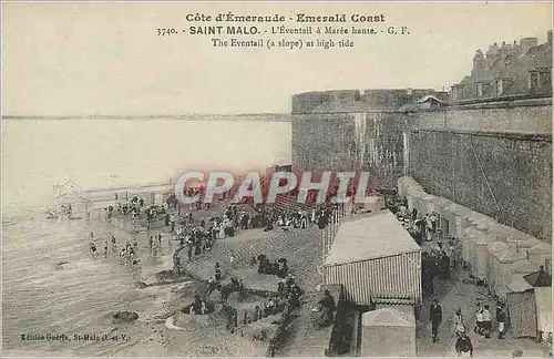 Ansichtskarte AK Saint Malo Cote d'Emeraude L'Eventail a Maree Haute