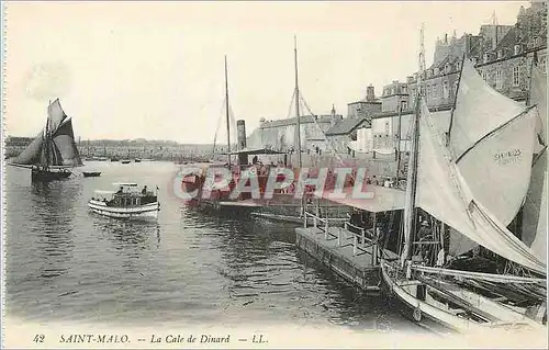 Ansichtskarte AK Saint Malo La Cale de Dinard Bateaux