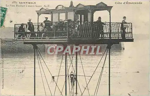 Ansichtskarte AK Saint Malo Cote d'Emeraude Le Pont Roulant a Maree Haute