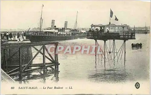 Ansichtskarte AK Saint Malo Le Pont Roulant Bateau