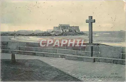 Cartes postales Saint Malo La Croix du Sillon et le Fort National