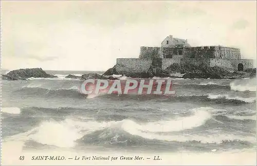 Cartes postales Saint Malo Le Fort National par Grosse Mer