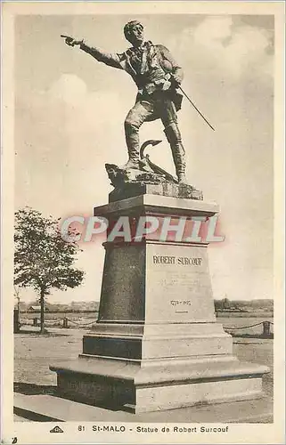 Ansichtskarte AK Saint Malo Statue de Robert Surcouf